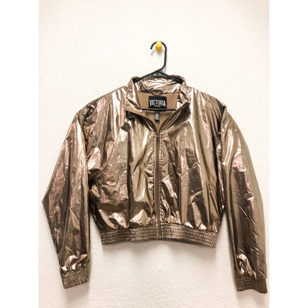 Metallic Gold Light Windbreaker Jacket